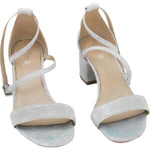 Michael Kors Serena Flex Silver Strappy Dress Sandals Women's US 5.5M
